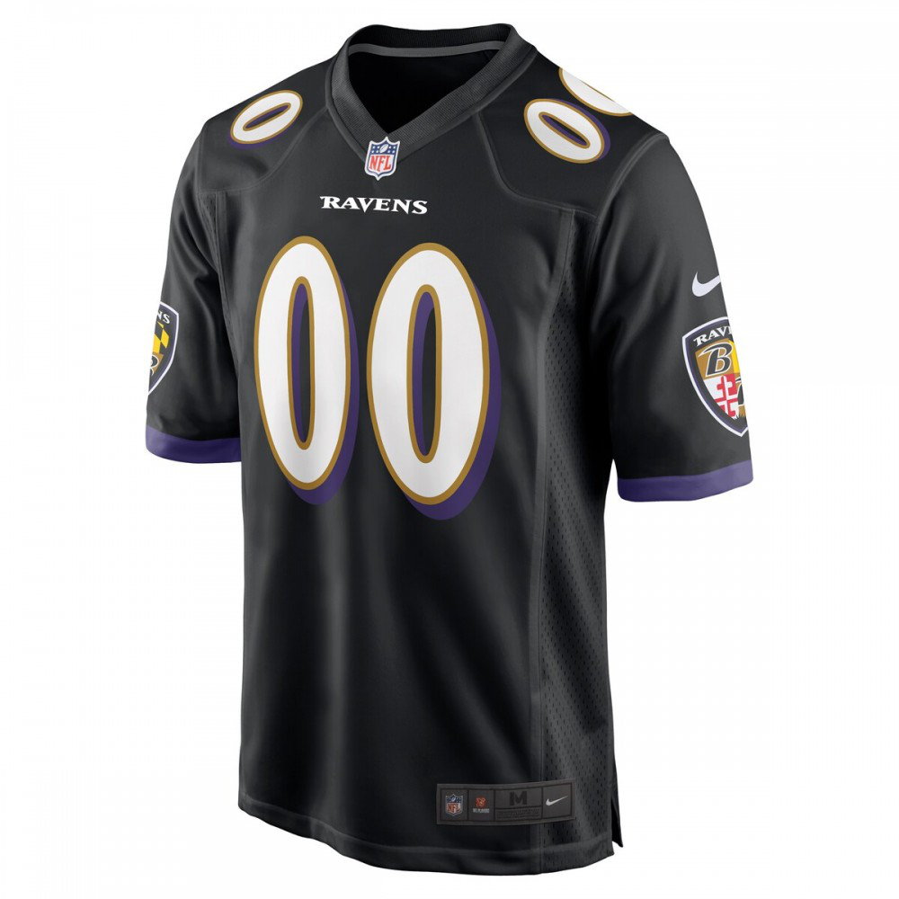 Baltimore Ravens Nike Alternate Custom Game Jersey - Black-GridironStore